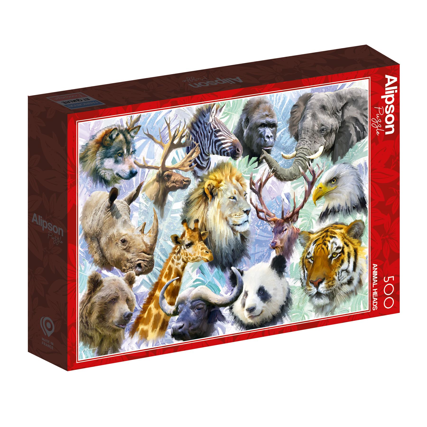 Alipson Animal Heads Jigsaw Puzzle (500 Pieces) – PDK