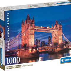 Clementoni Tower Bridge At Night Jigsaw Puzzle (1000 Pieces)