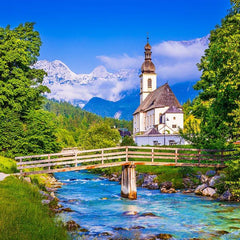 Enjoy Small Church in Ramsau, Germany Jigsaw Puzzle (1000 Pieces)