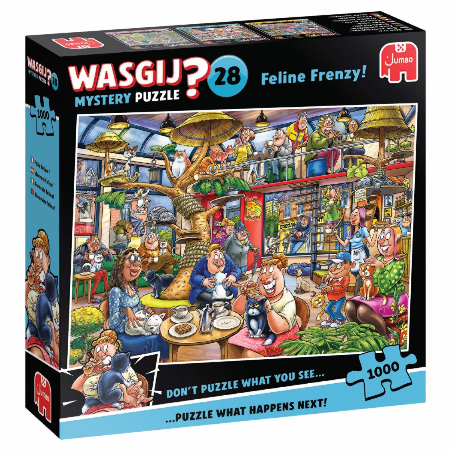 Wasgij Mystery 28 Feline Frenzy! Jigsaw Puzzle (1000 Pieces)