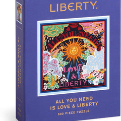 Galison Liberty All You Need is Love Book Jigsaw Puzzle (500 Pieces)