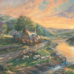 Schmidt Thomas Kinkade: Daybreak in Emerald Valley Jigsaw Puzzle (1000 Pieces)