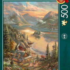 Schmidt Thomas Kinkade: Lakefront Splendor Jigsaw Puzzle (500 Pieces)