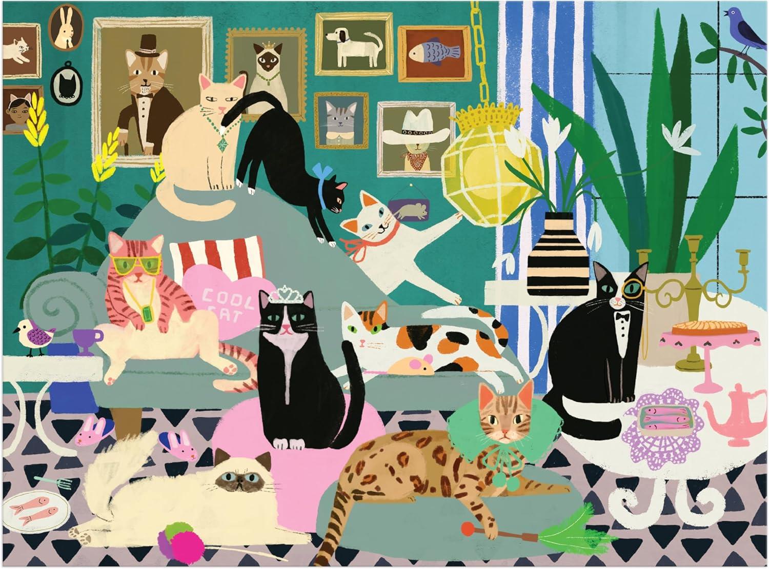 Galison Glamour Cats Jigsaw Puzzle (1000 Pieces)