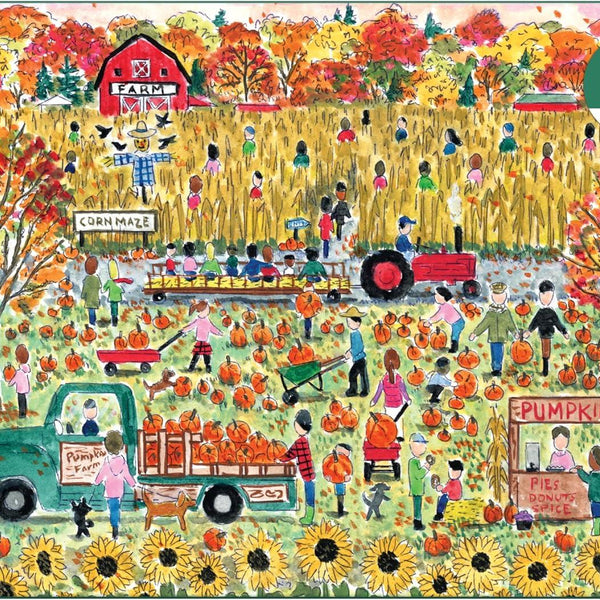 Galison Pumpkin Patch, Michael Storrings Jigsaw Puzzle (1000 Pieces)