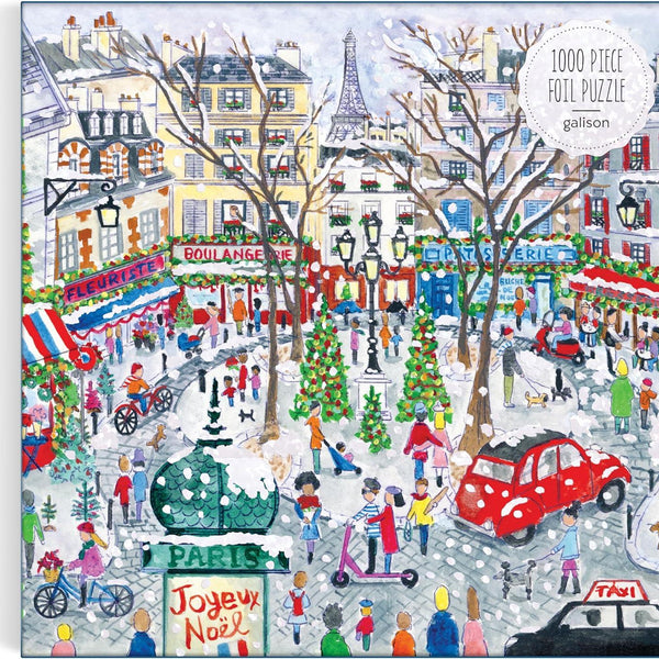 Galison Michael Storrings Christmas in Paris Foil Jigsaw Puzzle (1000 Pieces)