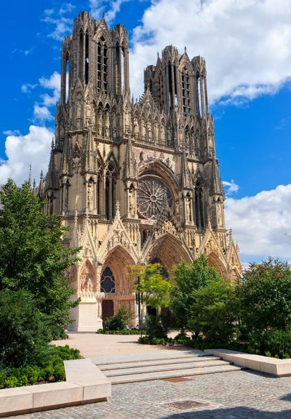 Bluebird Vue sur la Cathédrale de Reims Jigsaw Puzzle (1000 Pieces)