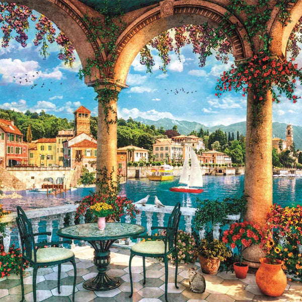 Clementoni Balcony View Of Lake Como Jigsaw Puzzle (1000 Pieces)