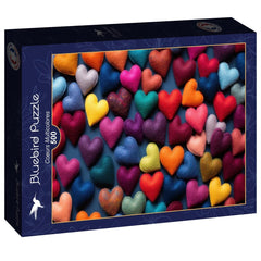 Bluebird Coeurs Multicolores - Multicoloured Hearts Jigsaw Puzzle (500 Pieces)