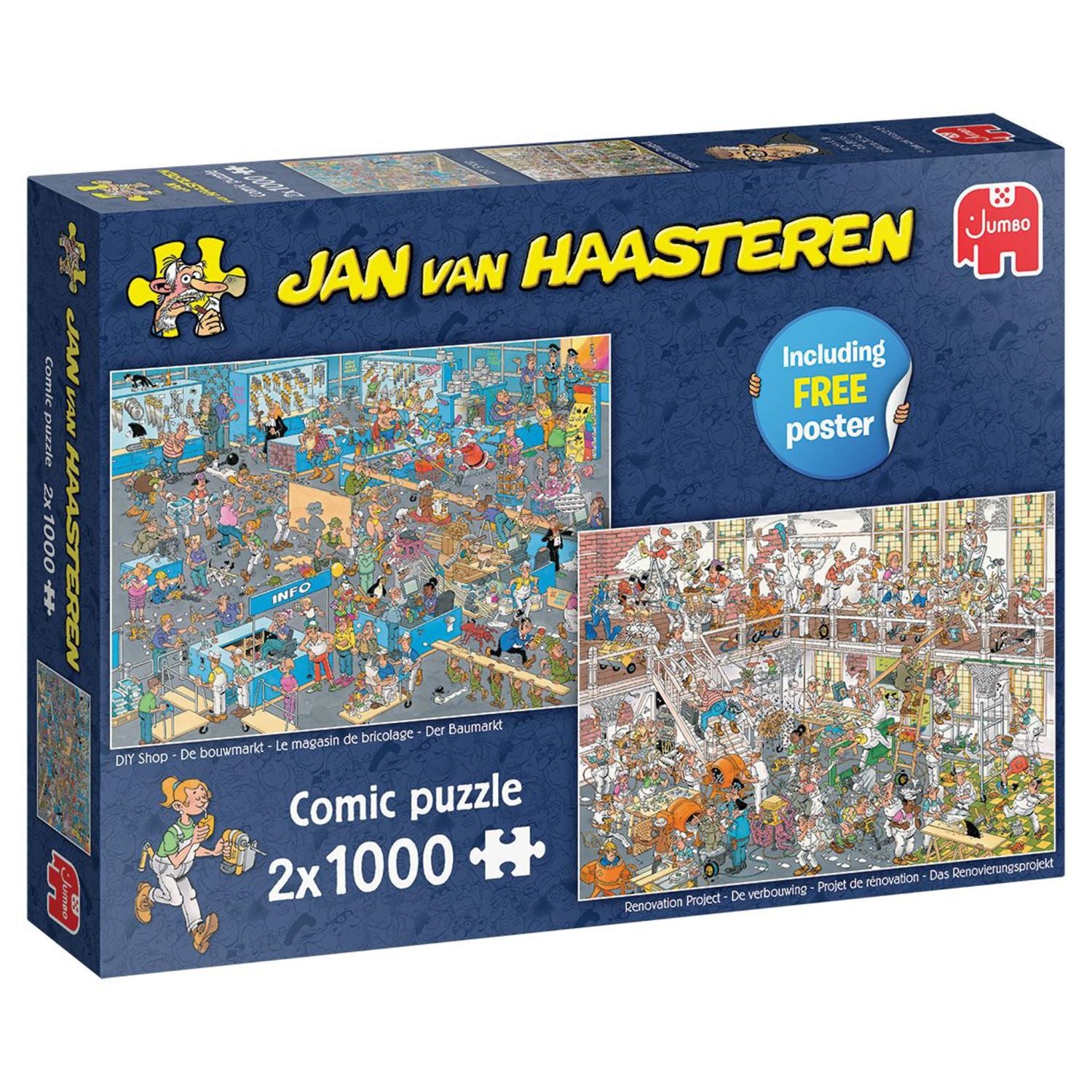 NEW JUMBO JVH ** popular SANTA'S FACTORY ** Jan Van Haasteren 1000 piece Jigsaw Puzzle