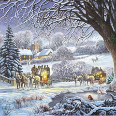 Christmas Coaches, Steve Crisp Jigsaw Puzzle (500 Pieces)