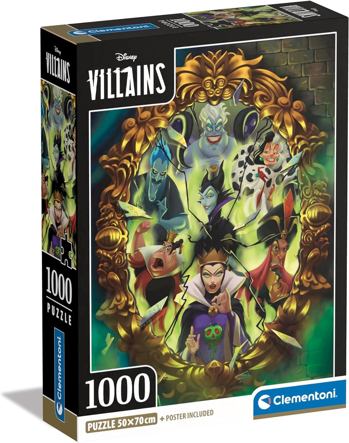 Clementoni Disney 100 Villains Jigsaw Puzzle (1000 Pieces)