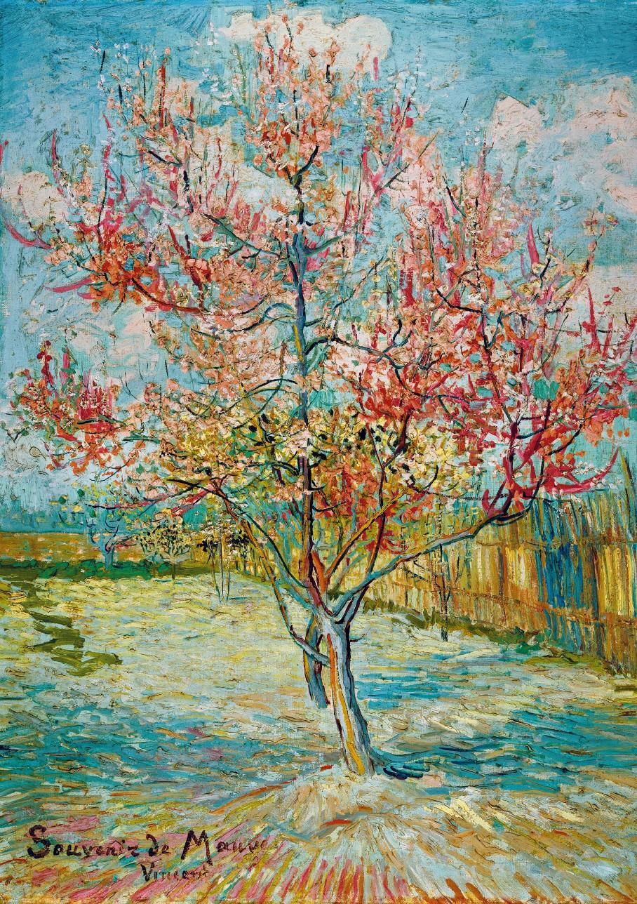 Bluebird Art Vincent Van Gogh - Pink Peach Trees (Souvenir de Mauve), 1888 Jigsaw Puzzle (1000 Pieces)