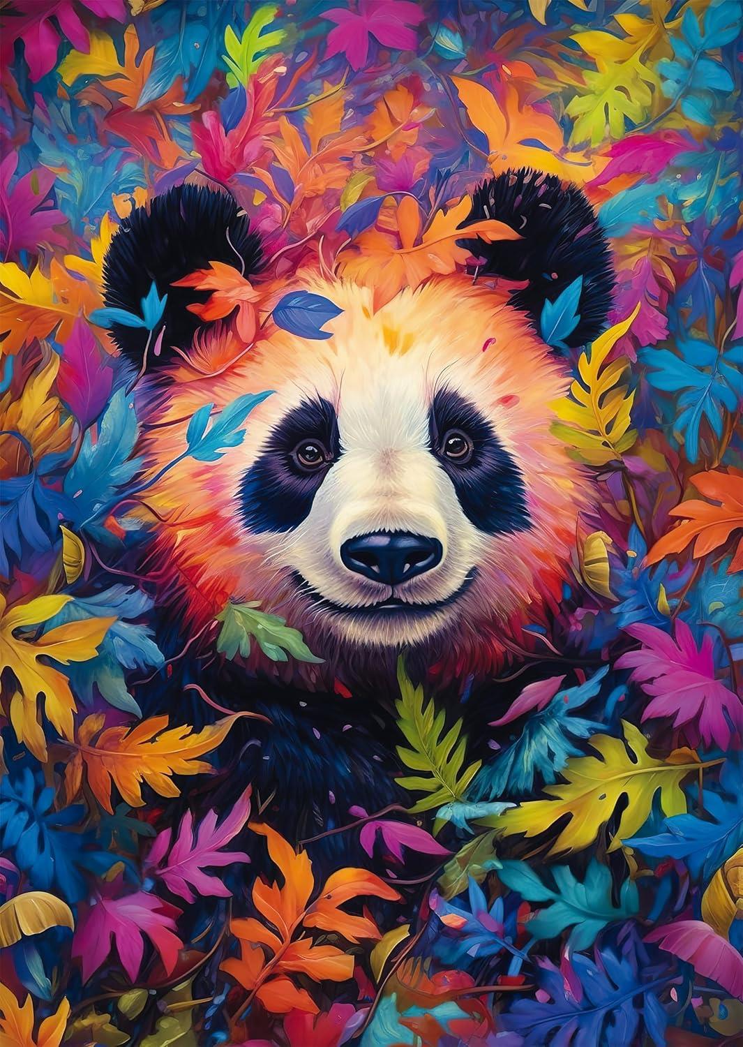 Schmidt Panda Bear in the Rainbow Forest Jigsaw Puzzle (1000 Pieces)