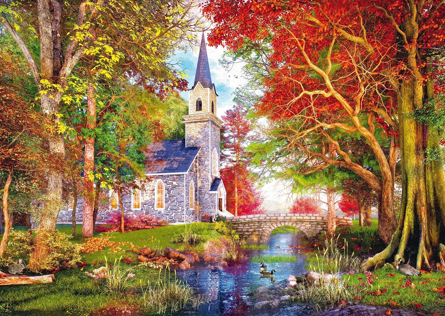 Schmidt Chapel in Autumn Magic Jigsaw Puzzle (1000 Pieces)