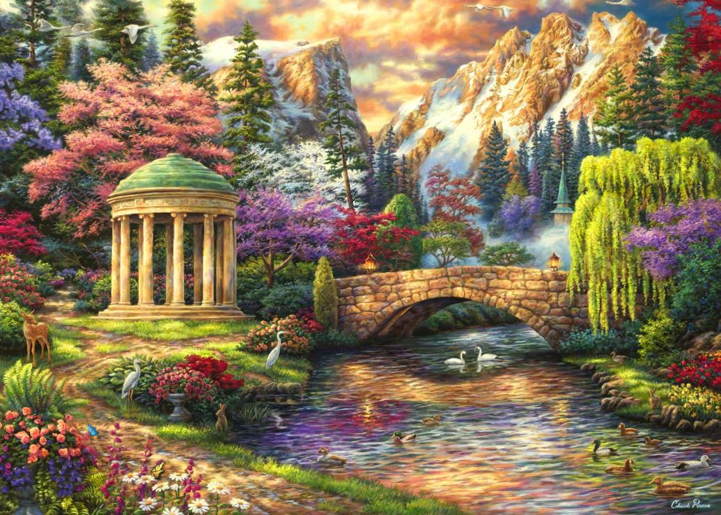 Grafika Chuck Pinson - Peace of the Garden Jigsaw Puzzle (500 Pieces)