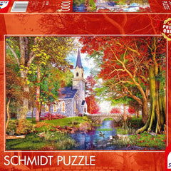 Schmidt Chapel in Autumn Magic Jigsaw Puzzle (1000 Pieces)