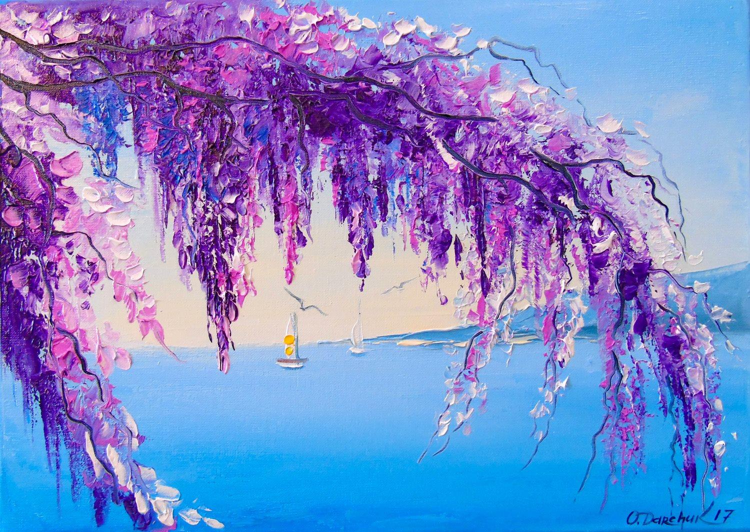 Enjoy Wisteria by the Sea Jigsaw Puzzle (1000 Pieces)