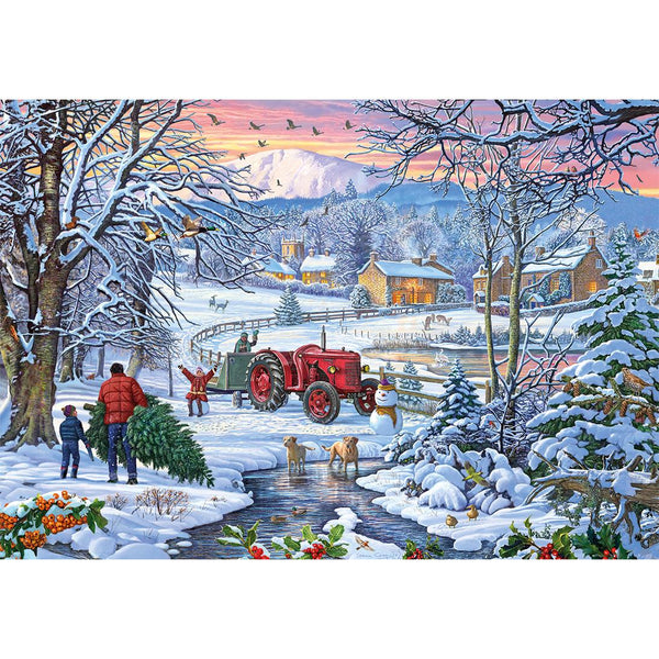 Gibsons Bringing Home The Tree Jigsaw Puzzle (100 XXL Extra Large Pieces)