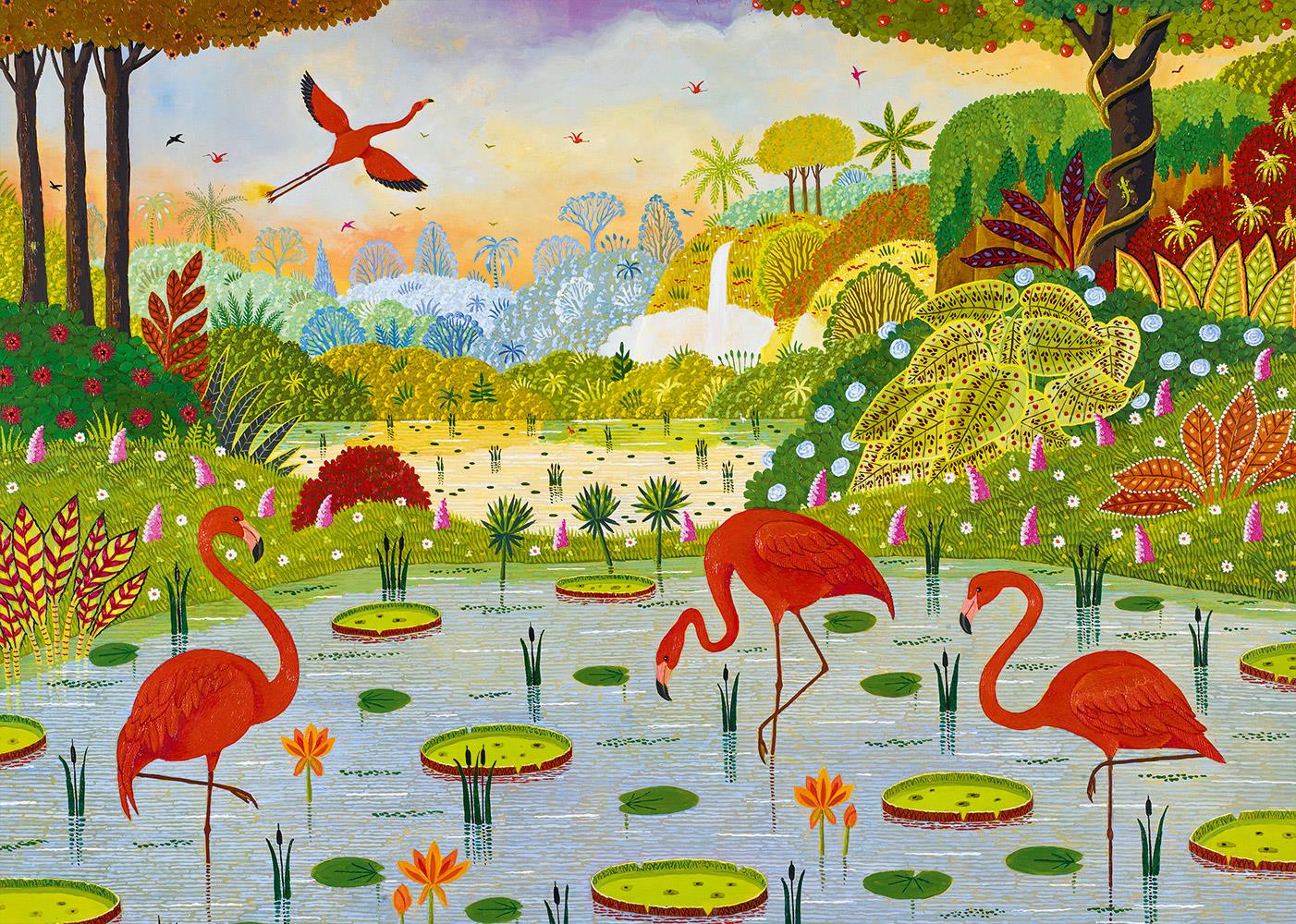 Pieces & Peace Flamants des Caraïbes Jigsaw Puzzle (1000 Pieces)