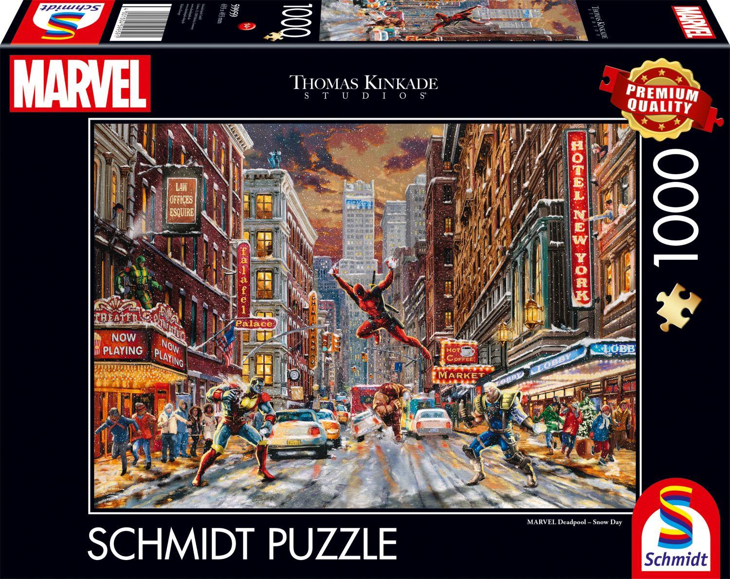 Schmidt Kinkade Marvel Deadpool Snow Day Jigsaw Puzzle (1000 Pieces)