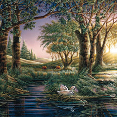 Schmidt Terry Redlin: Morning Magic at the Pond Jigsaw Puzzle (1000 Pieces)