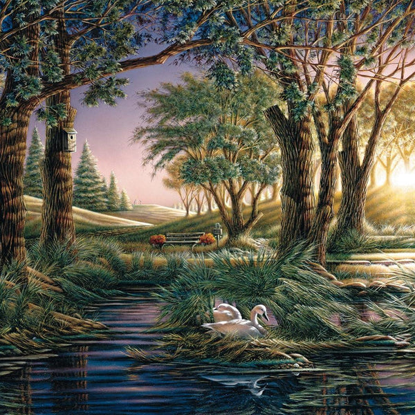 Schmidt Terry Redlin: Morning Magic at the Pond Jigsaw Puzzle (1000 Pieces)