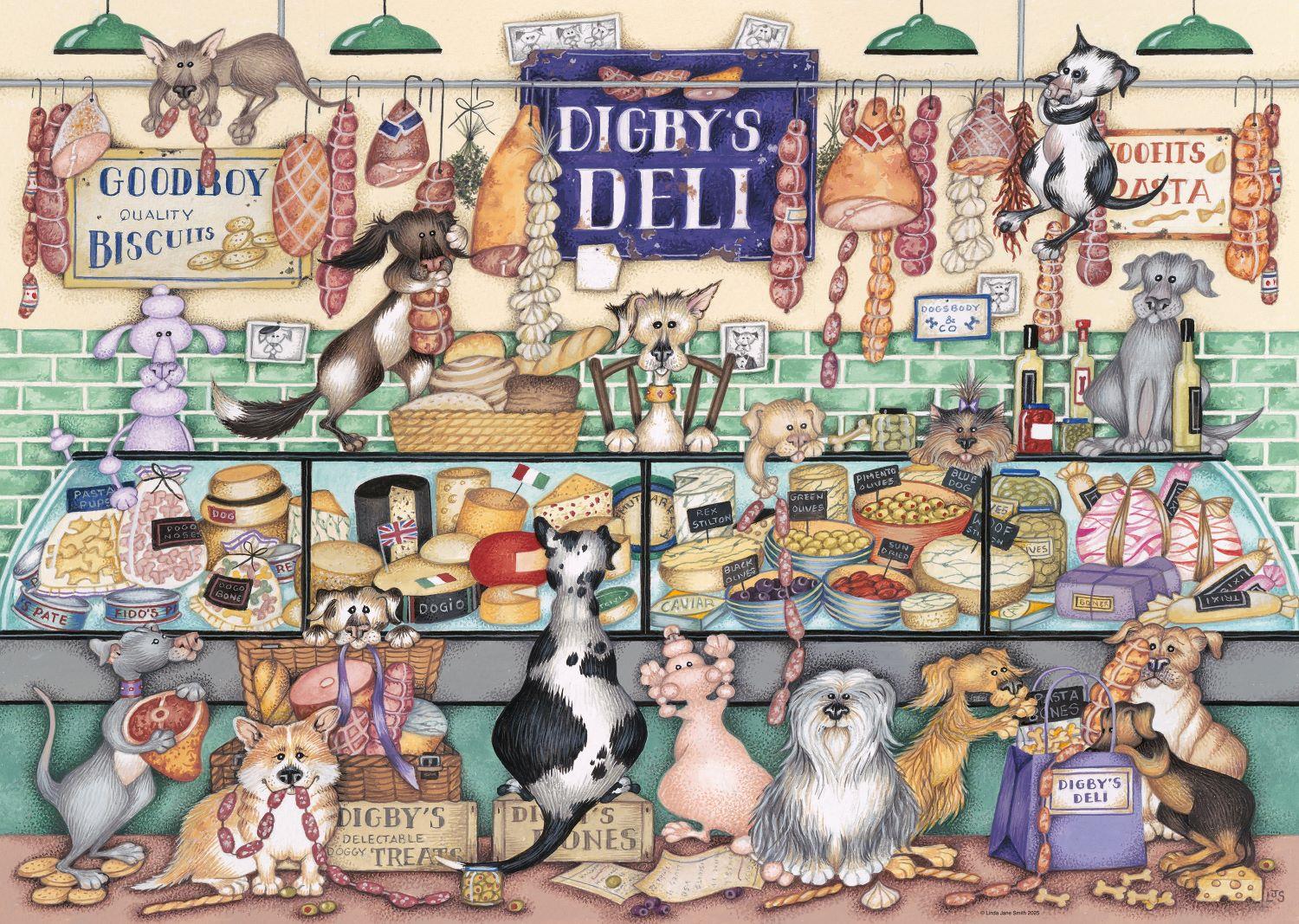 Ravensburger Dapper Dogs No.1. Digby's Deli Jigsaw Puzzle (1000 Pieces)