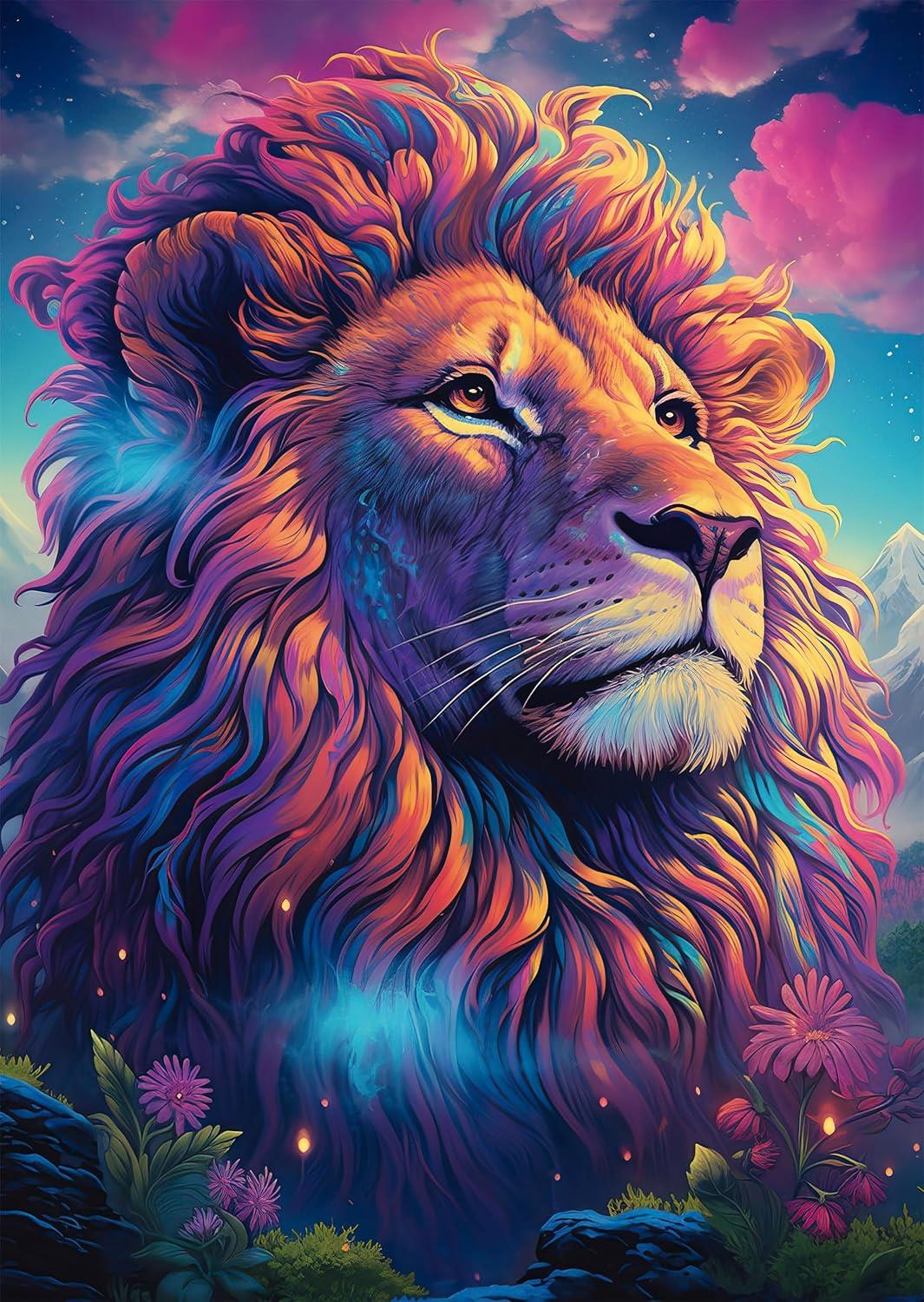 Schmidt Lion in the Wind of Colours Jigsaw Puzzle (1000 Pieces)