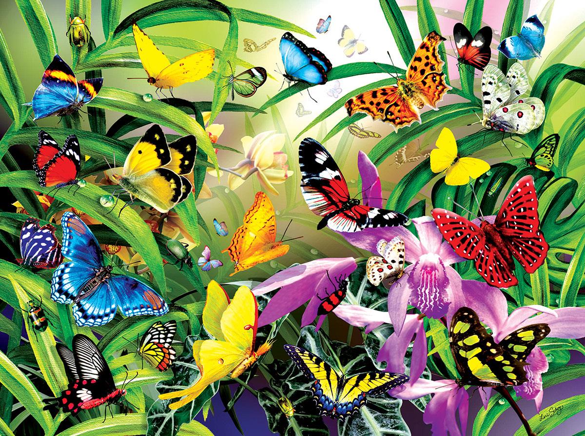 Sunsout Tropical Butterflies - Lori Schory Jigsaw Puzzle (1000 Pieces)