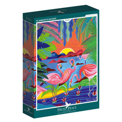 Pieces & Peace Flamants Roses Jigsaw Puzzle (1000 Pieces)