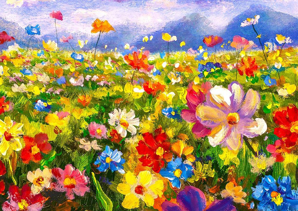 Enjoy Colorful Flower Meadow Jigsaw Puzzle (1000 Pieces)