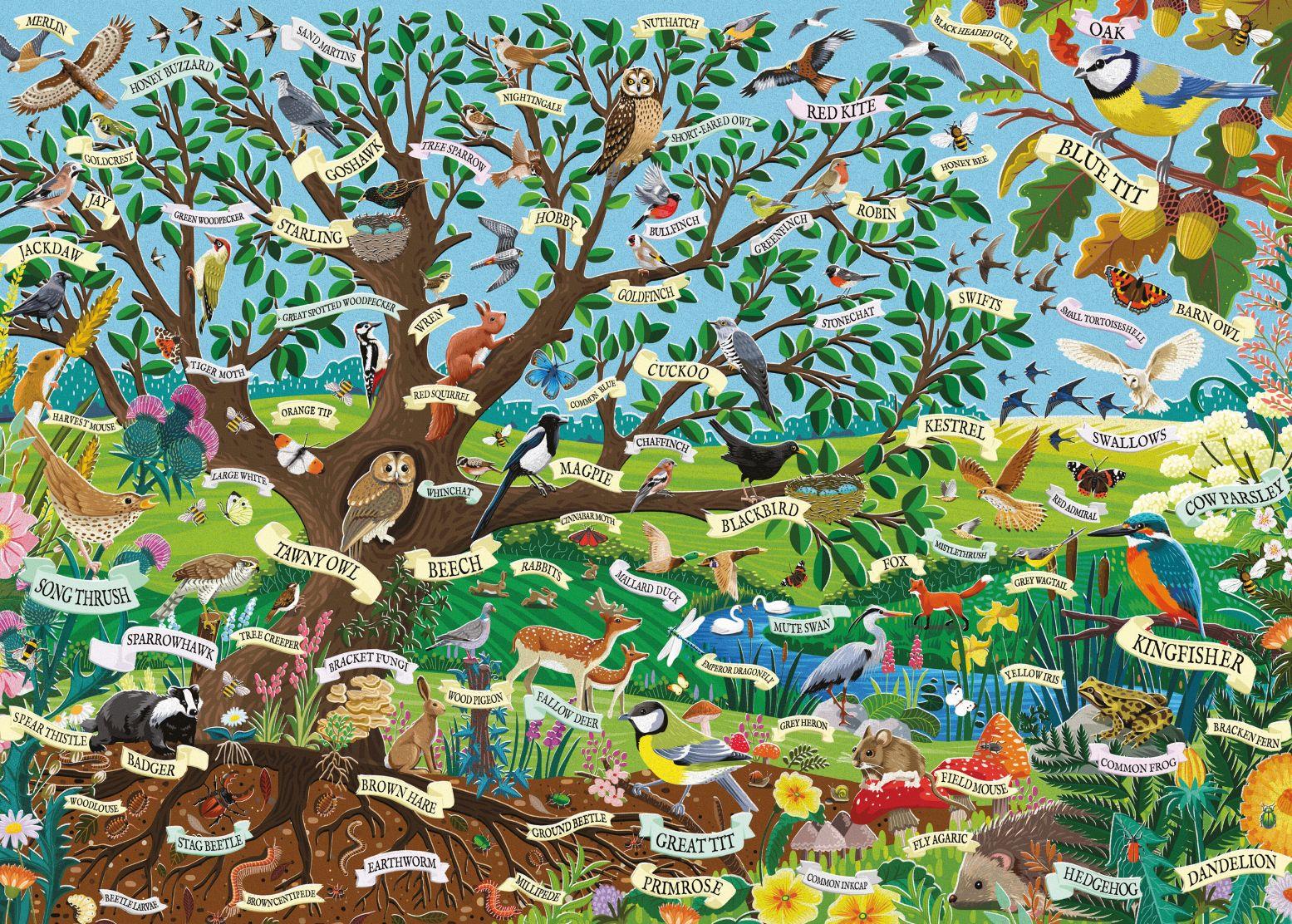 Otter House Wildlife Tree Jigsaw Puzzle (1000 Pieces)