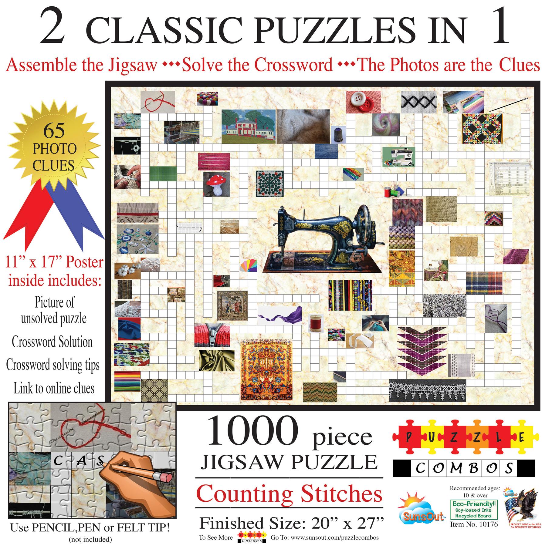 Sunsout Puzzle Combo: Counting Stitches,  Irv Brechner Jigsaw Puzzle (1000 Pieces)