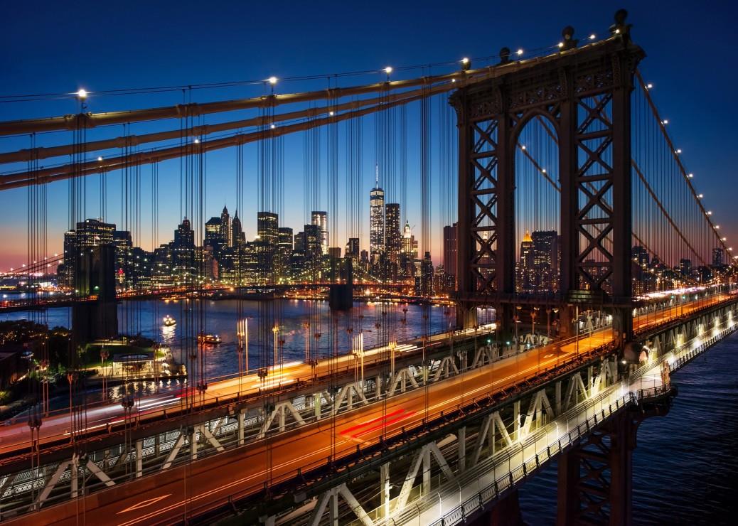 Grafika Brooklyn Bridge, Manhattan, New York Jigsaw Puzzle (500 Pieces)