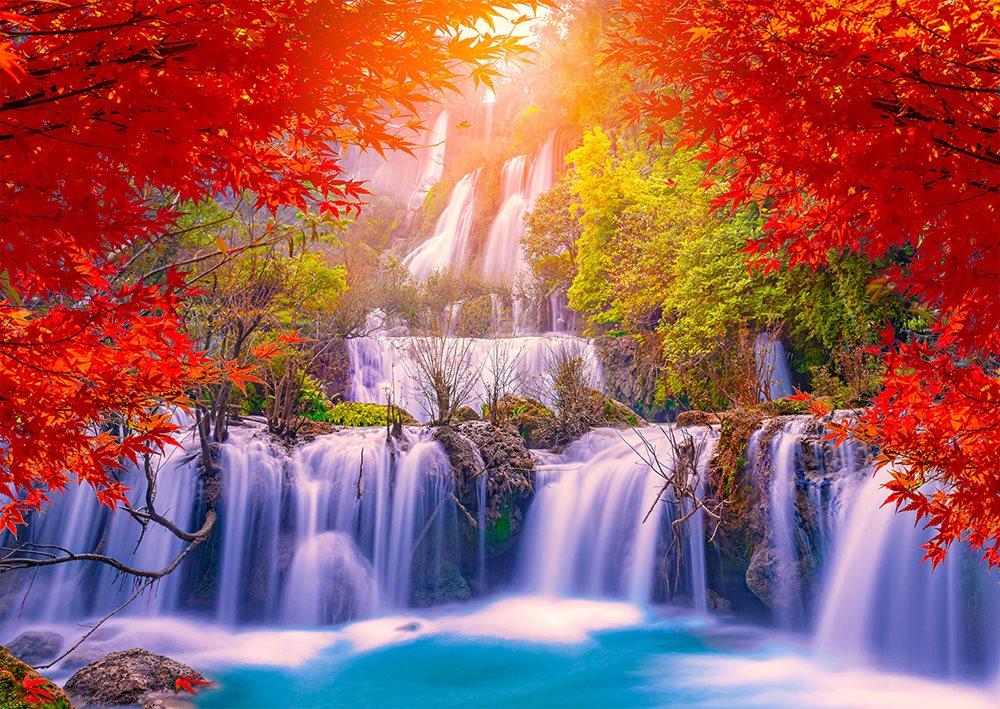 Enjoy Thee Lor Su Waterfall in Autumn, Thailand Jigsaw Puzzle (1000 Pieces)