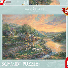 Schmidt Thomas Kinkade: Daybreak in Emerald Valley Jigsaw Puzzle (1000 Pieces)