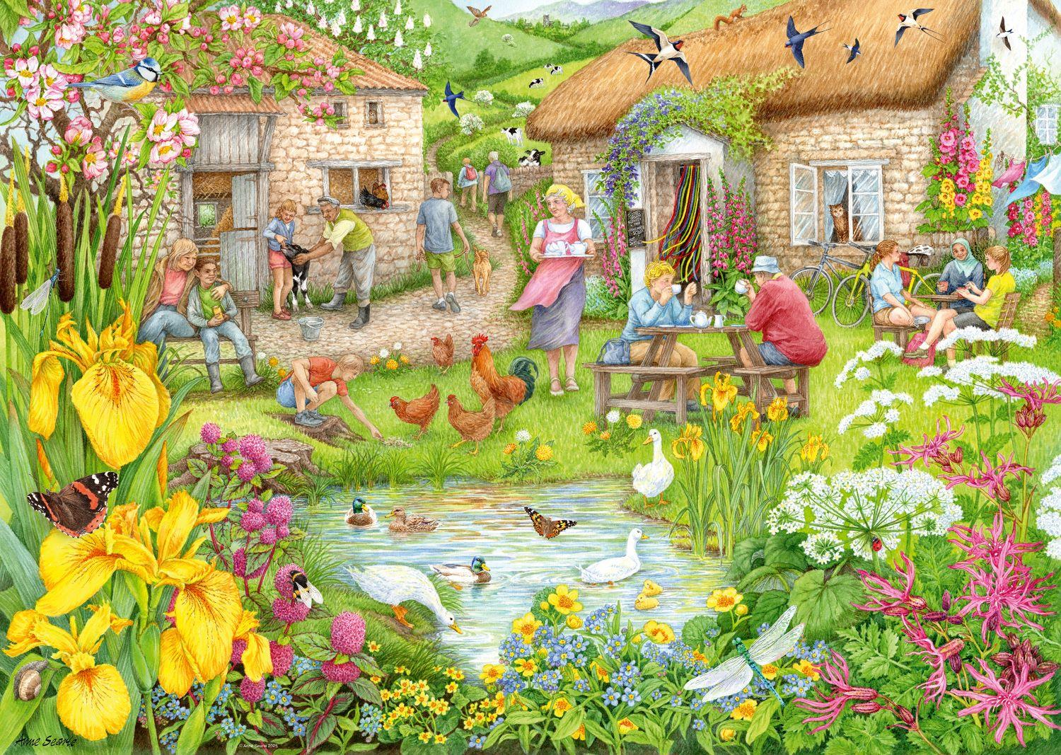 Ravensburger Cosy Cafe No.3 Valley Farm Cafe Jigsaw Puzzle (1000 Pieces)