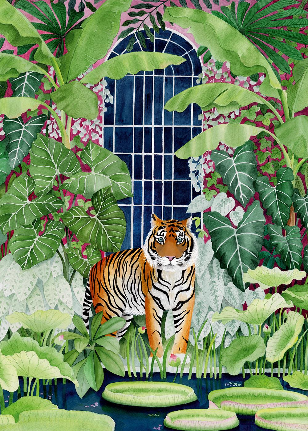 Pieces & Peace Greenhouse Tiger Jigsaw Puzzle (1000 Pieces)