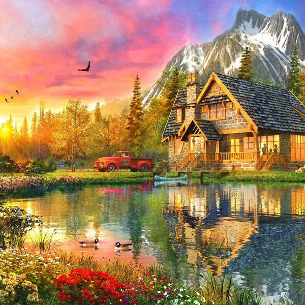 Bluebird The Mountain Cabin Jigsaw Puzzle (1000 Pieces)