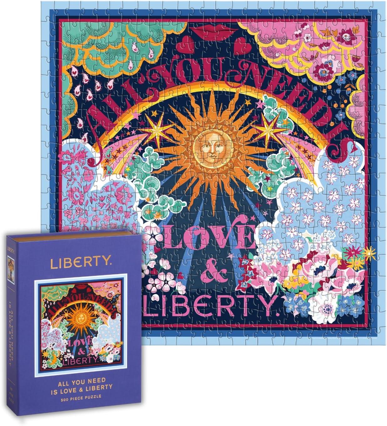 Galison Liberty All You Need is Love Book Jigsaw Puzzle (500 Pieces)