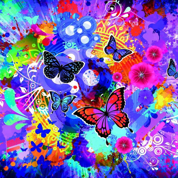 Grafika Colourful Flowers & Butterflies Jigsaw Puzzle (1500 Pieces)