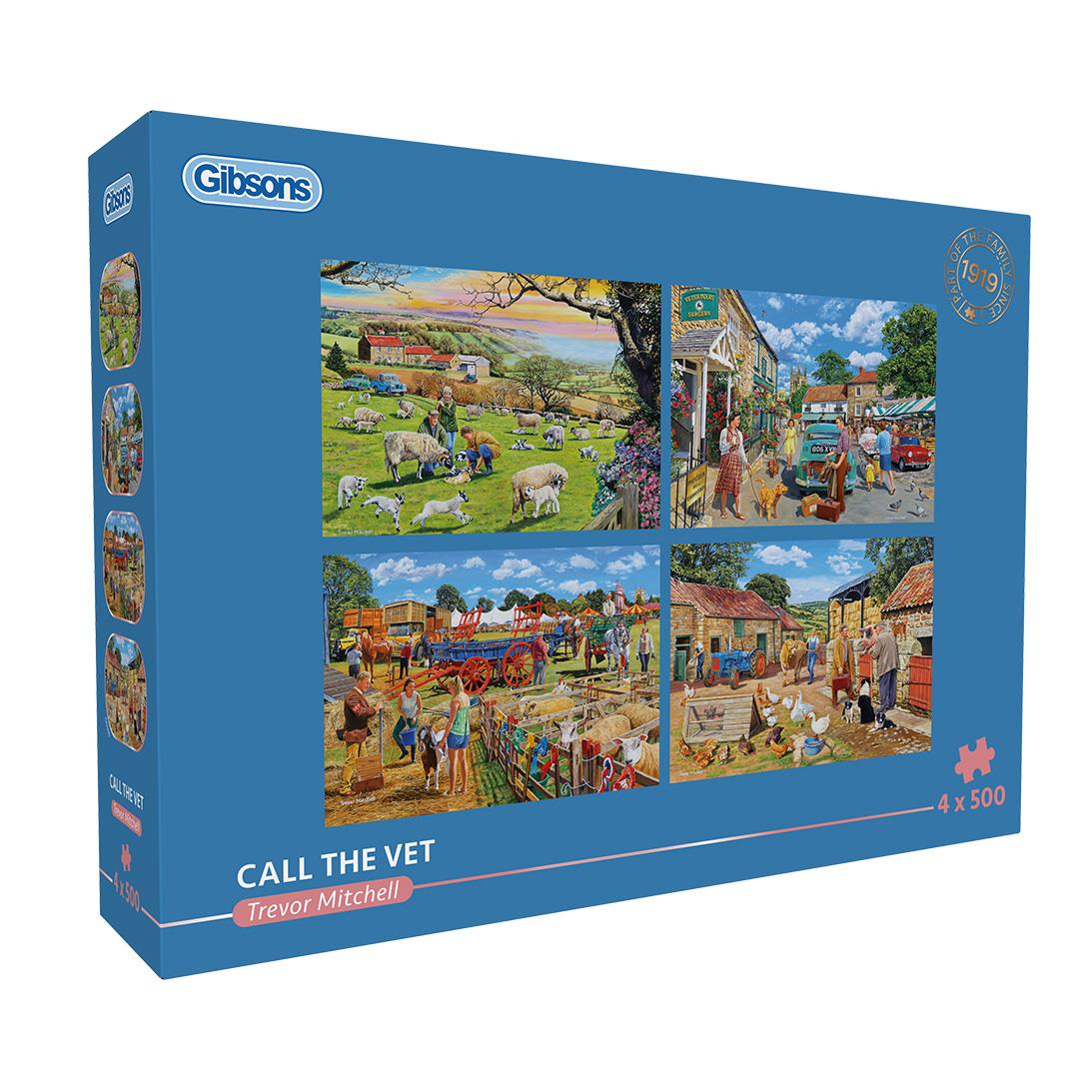 Gibsons Call the Vet Jigsaw Puzzle (4 x 500 Pieces)