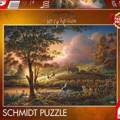 Schmidt Terry Redlin: Sun Gold over Ripe Fields Jigsaw Puzzle (1000 Pieces)