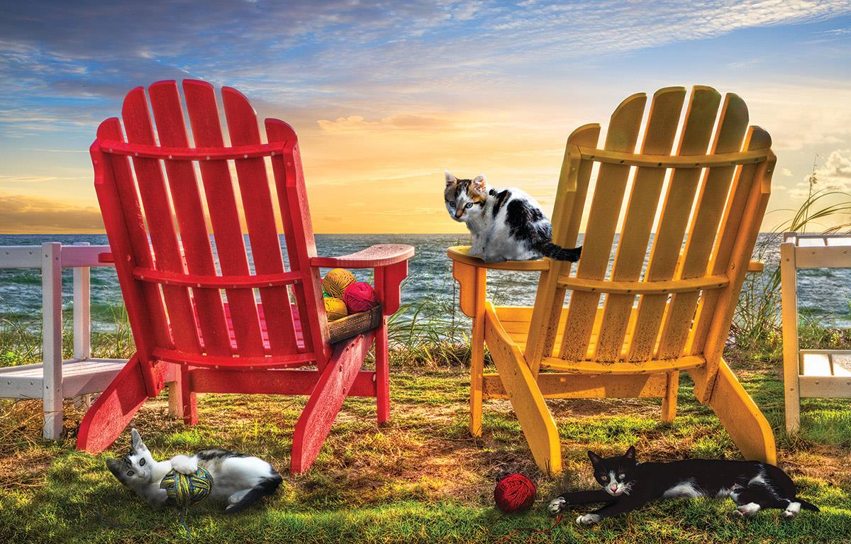 Sunsout Cat Nap At The Beach, Celebrate Life Gallery Jigsaw Puzzle (1000 Pieces)