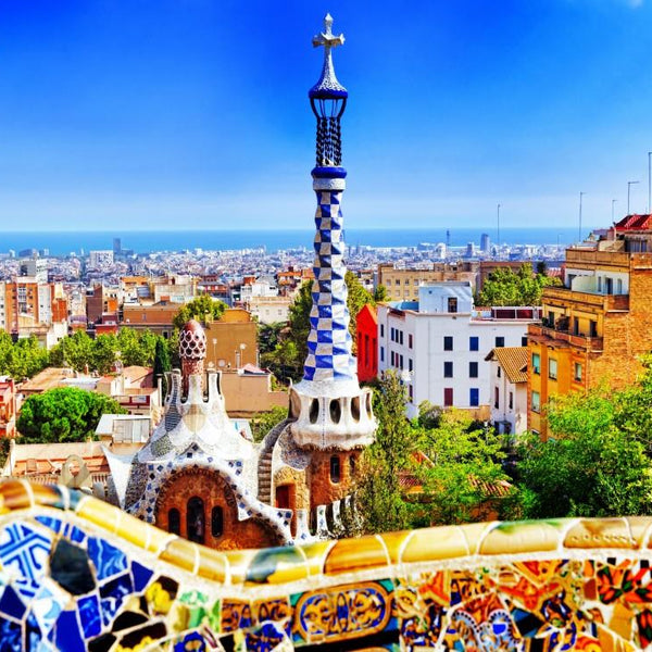 Bluebird Park Guell, Barcelona Jigsaw Puzzle (1000 Pieces)