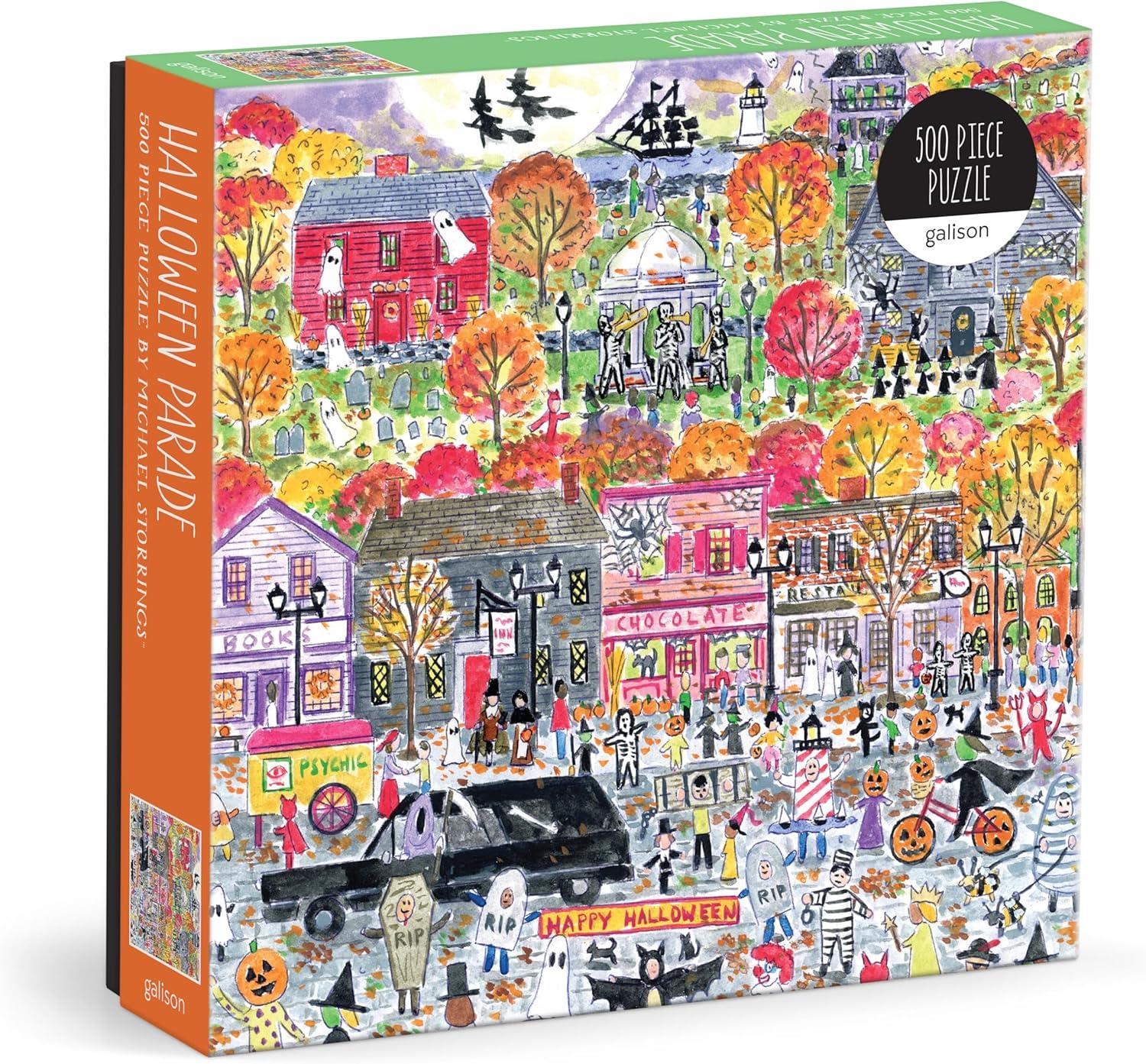 Galison Halloween Parade, Michael Storrings Jigsaw Puzzle (500 Pieces)