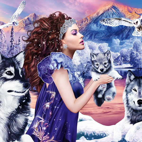 Bluebird Wolf Queen / La Reine Loup Jigsaw Puzzle (1000 Pieces)