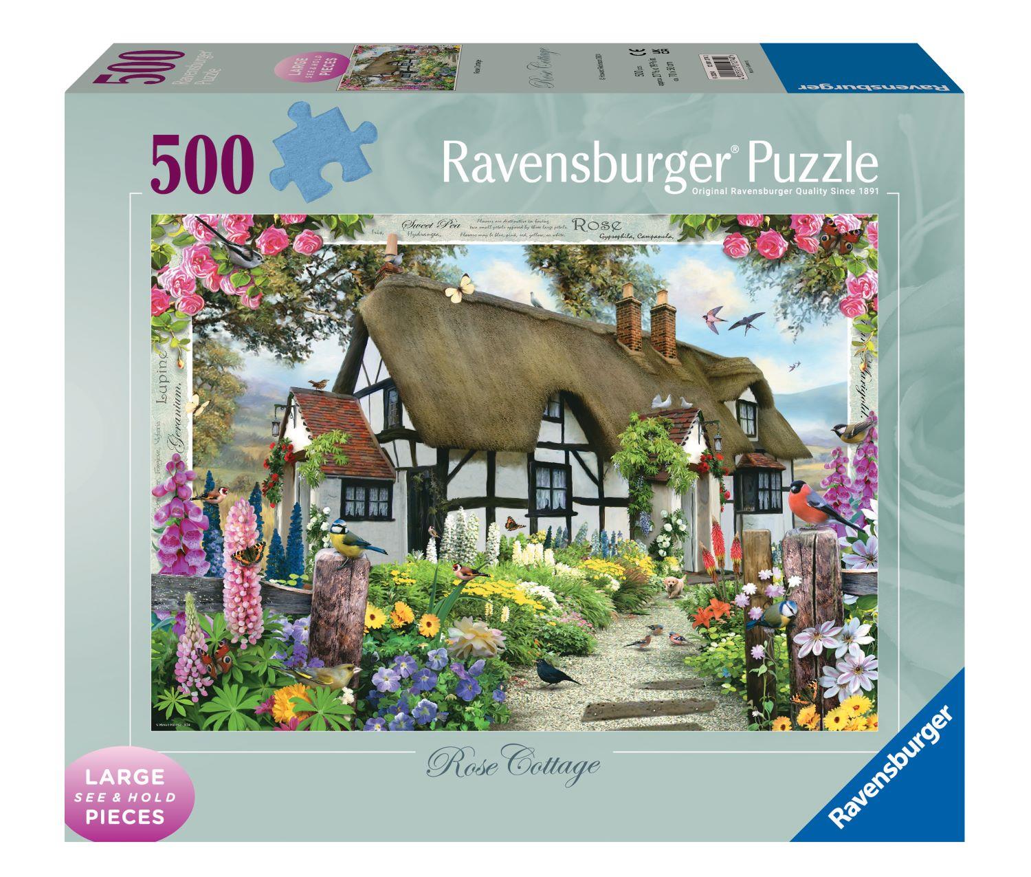 Ravensburger Rose Cottage Jigsaw Puzzle (500 XL Extra Large Pieces) – PDK