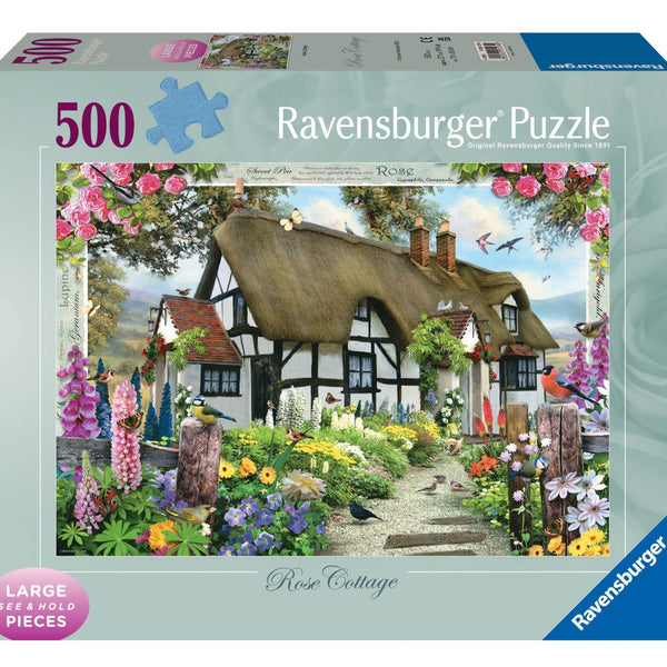 Ravensburger Rose Cottage Jigsaw Puzzle  (500 XL Extra Large Pieces)